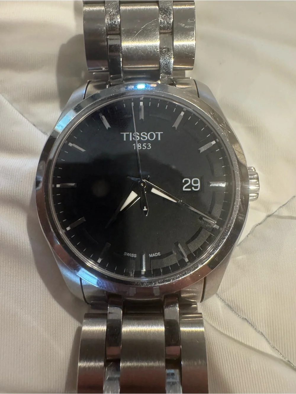 Tissot Men's Stainless Steel Watch - Black Dial